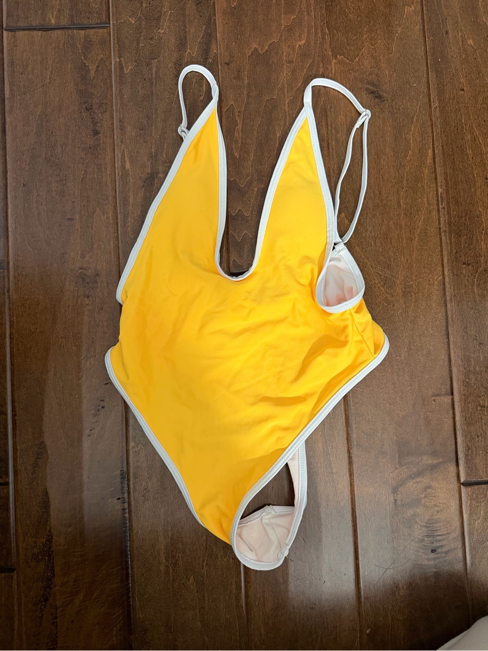 Allure Yellow One-Piece Swimsuit with White Trim